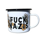 Fuck Nazis Enamelware Camp Mug