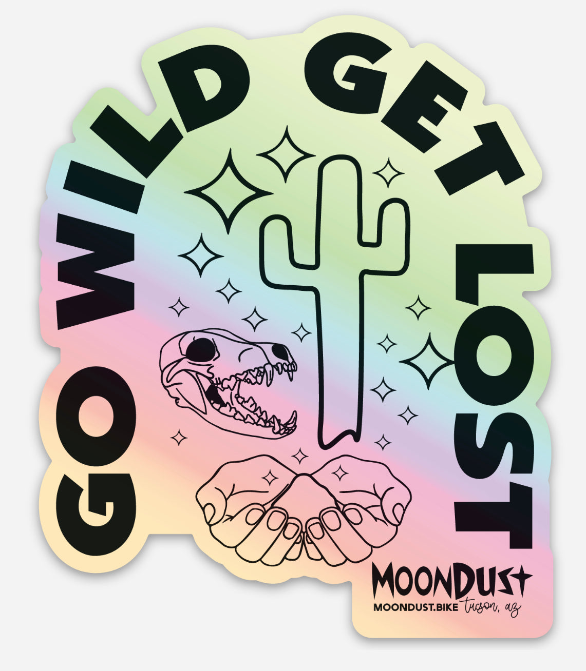 Go Wild Get Lost Magical Tombstone Sticker