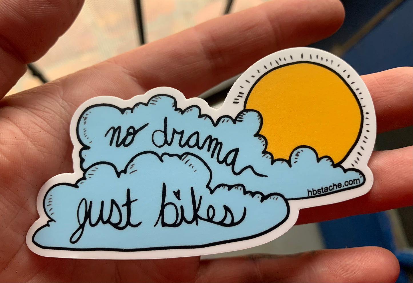 No Drama Just Bikes Sticker